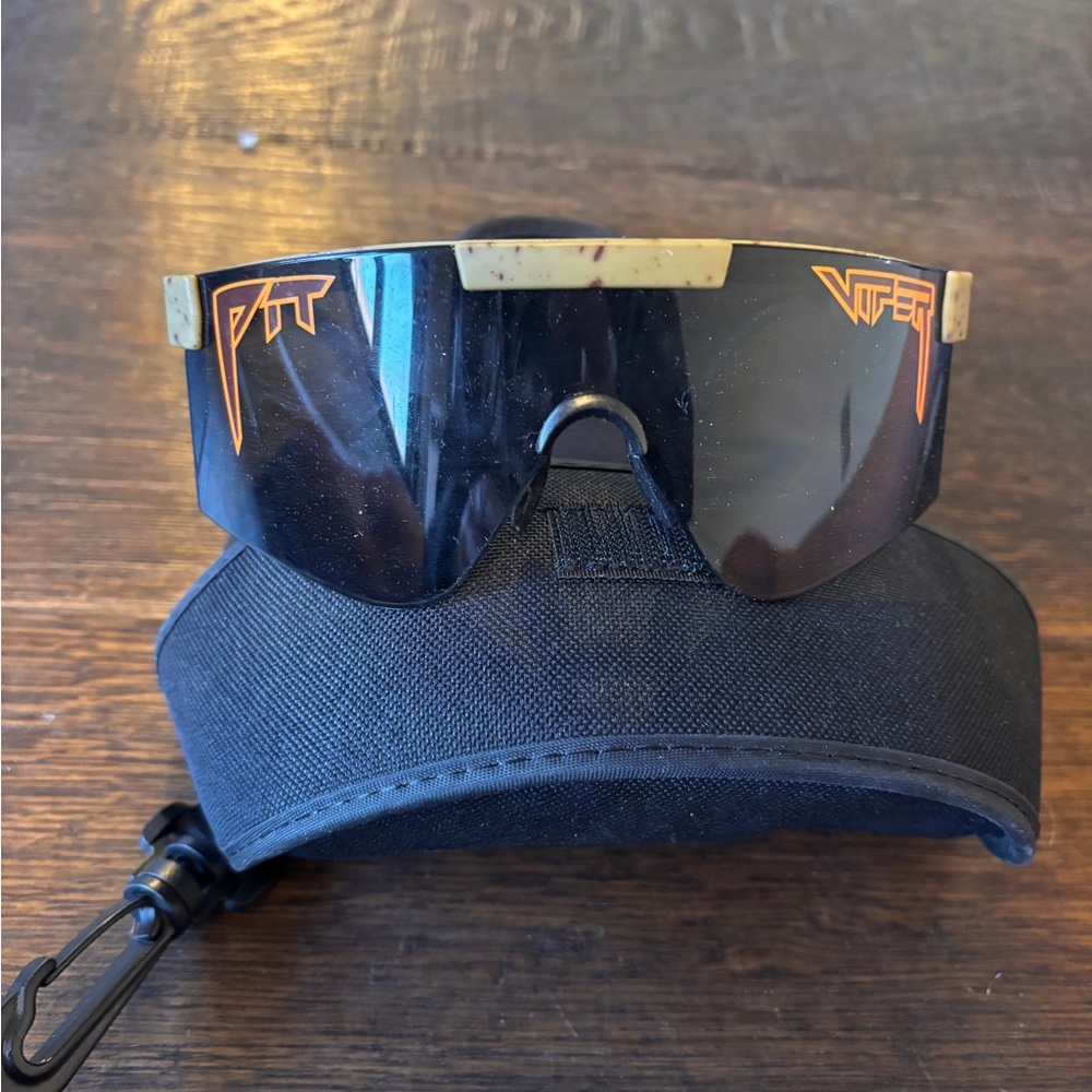 Pit Viper 2000 Black and camo Sunglasses and Case